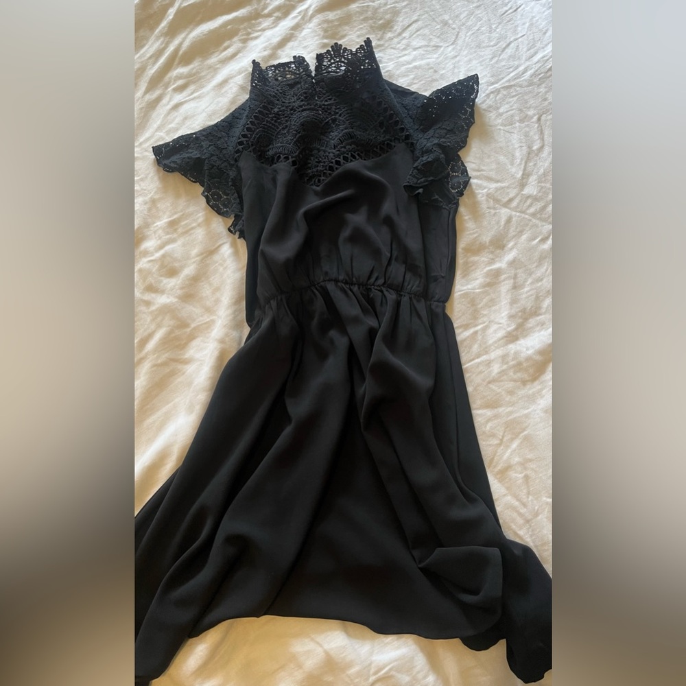 Black Lace Sleeveless Dress sz 6